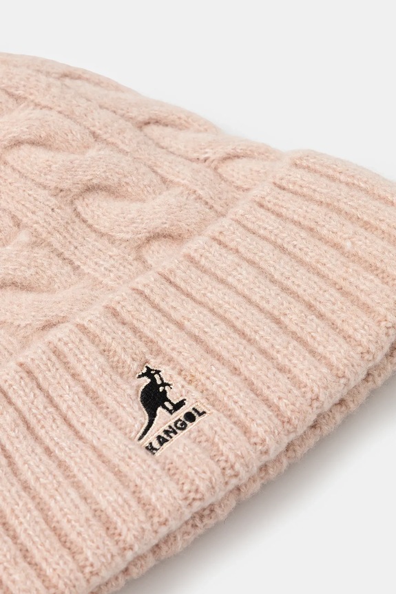 Accesorii Kangol căciulă din amestec de lână POMPOM K4460SM.LP683 roz