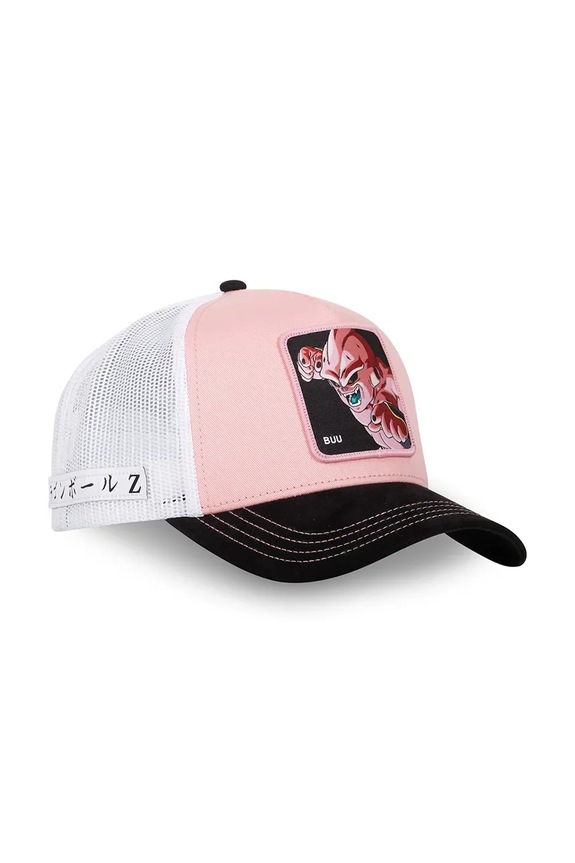 Accesorii Capslab șapcă bi-materială din bumbac și piele întoarsă CL.DBZ8.1.CT.BUU roz