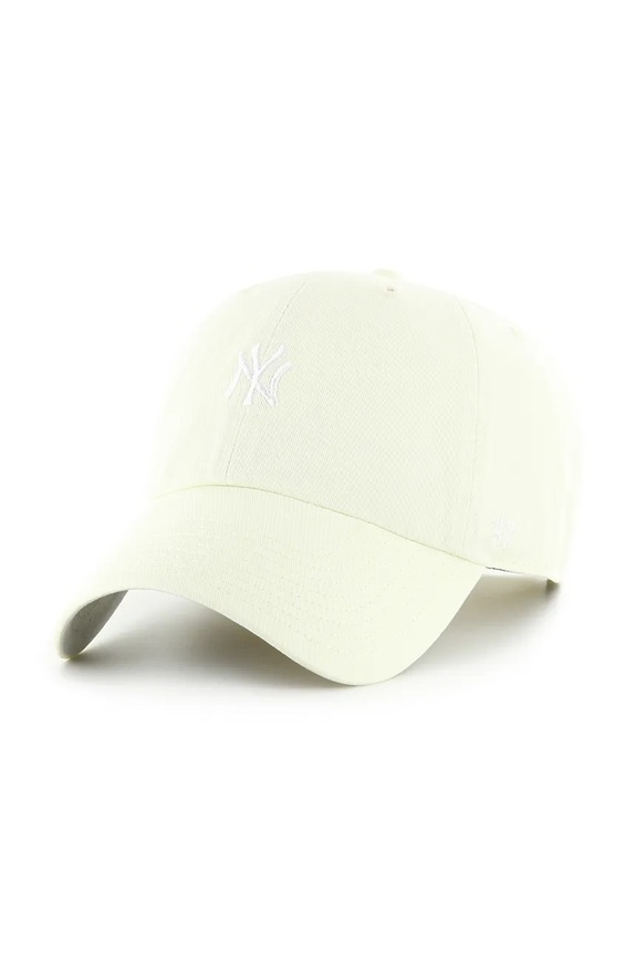 Бавовняна бейсболка 47 brand MLB New York Yankees аплікація бежевий B.BSRNR17GWS.S9