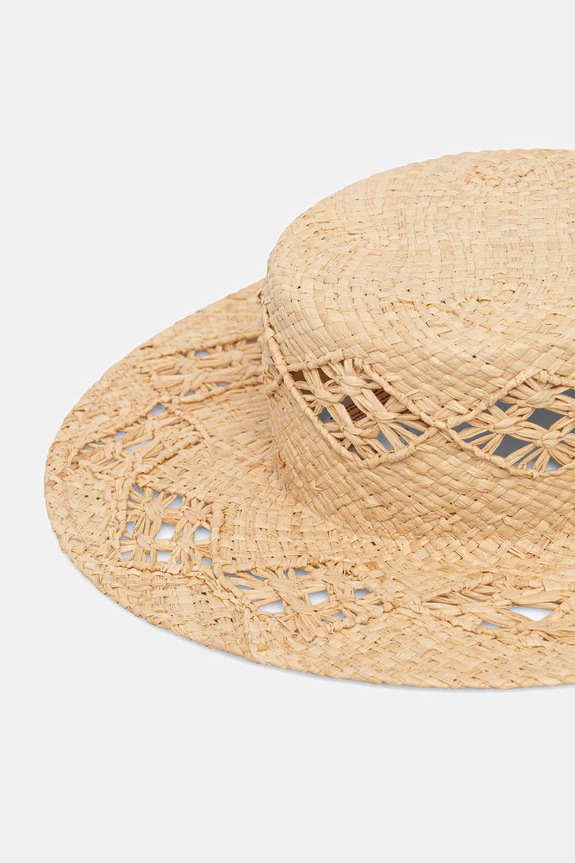 Ruslan Baginskiy kapelusz Boater Hat beżowy CNT036.STR.DRK.SRB