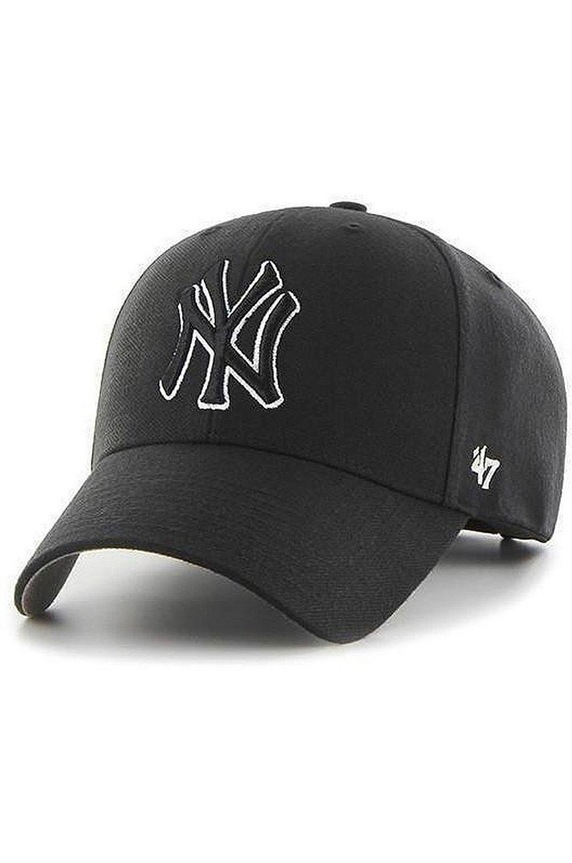 47 brand - Καπέλο NY Yankees MLB New York Yankees μαύρο B.MVPSP17WBP.BKC