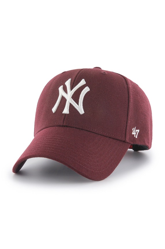 47 brand - Czapka MLB New York Yankees bordowy B.MVPSP17WBP.KM