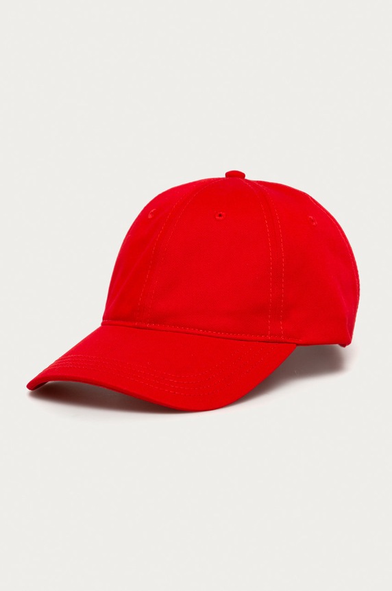 Lacoste sapka sima piros RK4709