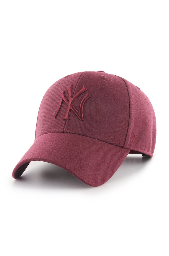 47 brand Czapka MLB New York Yankees z domieszką wełny bordowy B.MVPSP17WBP.KMA