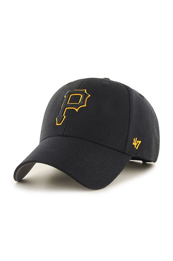47 brand Czapka MLB Pittsburgh Pirates z domieszką wełny czarny B.MVP20WBV.BKJ