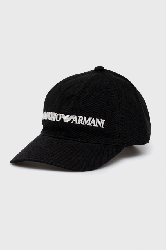 Emporio Armani șapcă din bumbac bumbac negru 627901.CC994.NOS