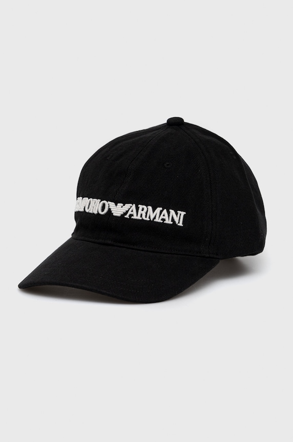 Emporio Armani șapcă din bumbac bumbac negru 627901.CC994.NOS