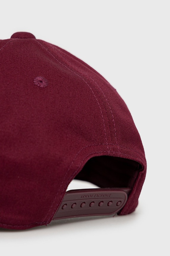 Akcesoria Armani Exchange czapka bawełniana 954202.CC150.NOS fioletowy