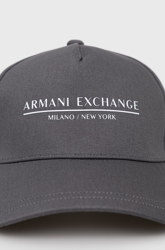 Armani Exchange czapka bawełniana 954202.CC150.NOS szary AA00