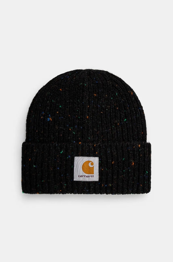 Σκουφάκι Carhartt WIP Anglistic Beanie απλικέ μαύρο I013193.0JEXX