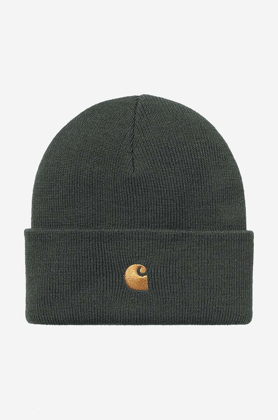 Carhartt WIP beanie Chase other green I026222.JURA.GOLD