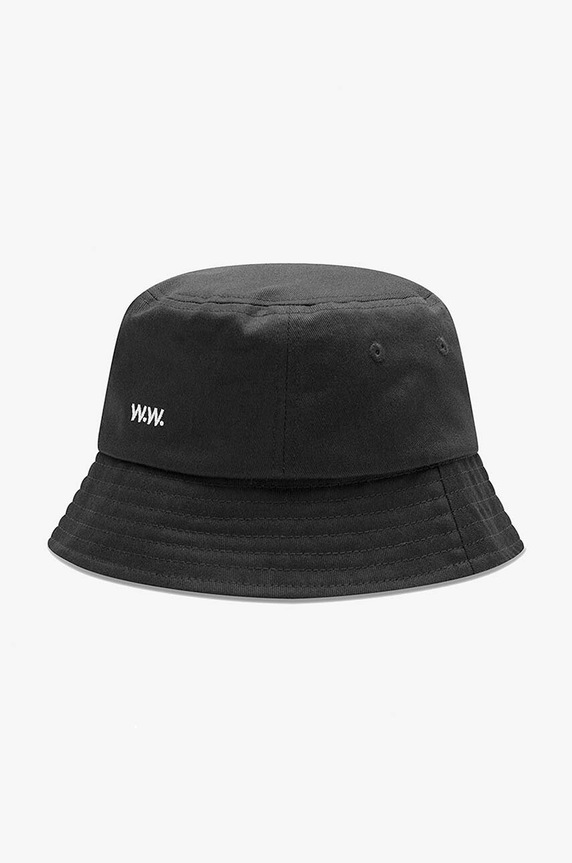 Wood Wood kapelusz bawełniany Ossian Bucket Hat 12240817-7083 BLACK 12240817.7083 czarny