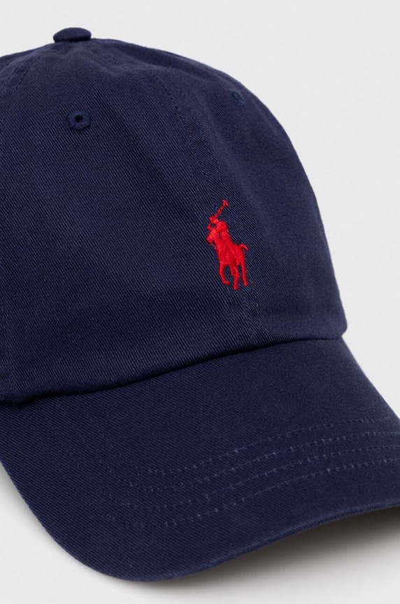 Βαμβακερό καπέλο του μπέιζμπολ Polo Ralph Lauren 710548524 σκούρο μπλε AA00