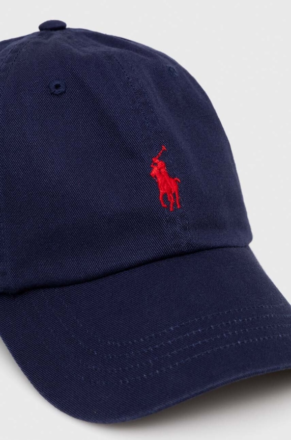 Βαμβακερό καπέλο του μπέιζμπολ Polo Ralph Lauren 710548524 σκούρο μπλε AA00