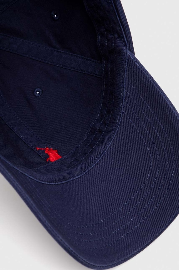 Βαμβακερό καπέλο του μπέιζμπολ Polo Ralph Lauren σκούρο μπλε 710548524