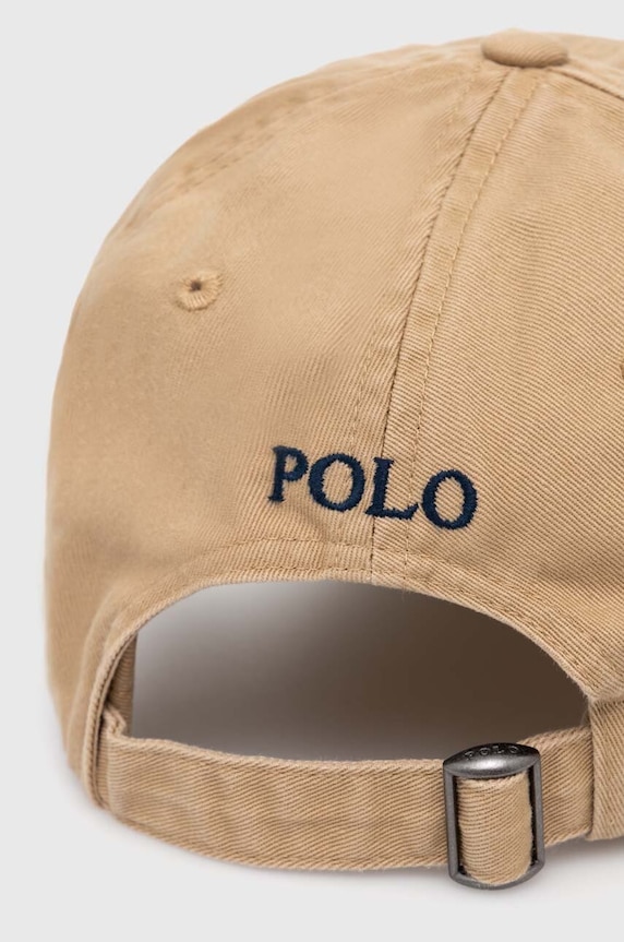 Akcesoria Polo Ralph Lauren czapka z daszkiem bawełniana 710548524 beżowy