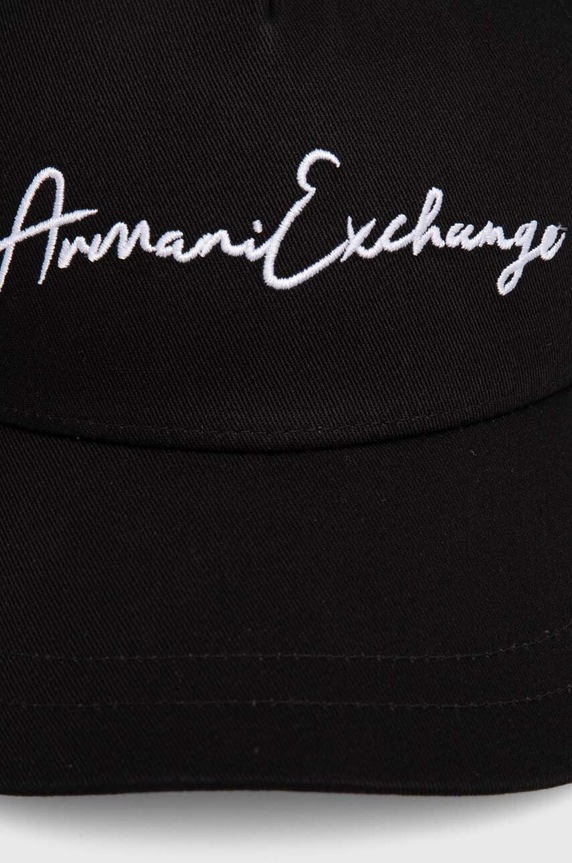 Armani Exchange czapka z daszkiem bawełniana 954224.CC516.NOS czarny AA00