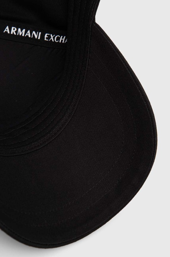 Armani Exchange czapka z daszkiem bawełniana czarny 954224.CC516.NOS