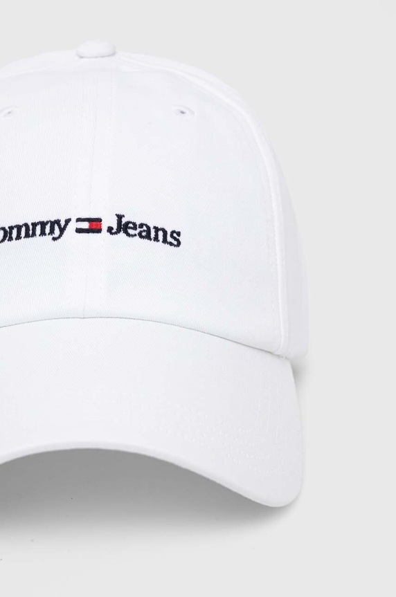 Tommy Jeans czapka z daszkiem bawełniana AM0AM11341 biały AA00