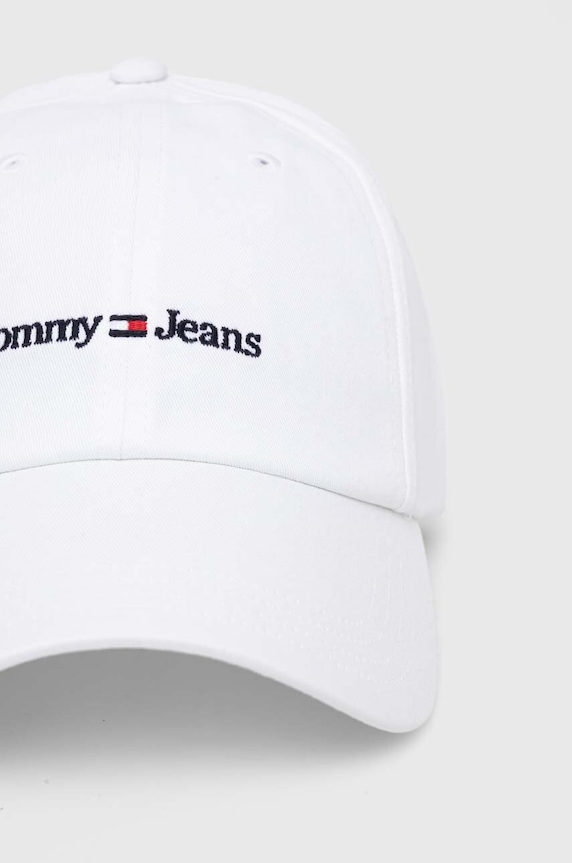 Tommy Jeans czapka z daszkiem bawełniana AM0AM11341 biały AA00