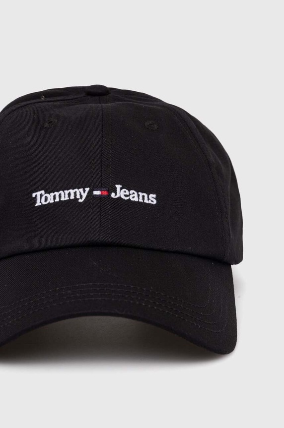 Tommy Jeans czapka z daszkiem bawełniana AM0AM11341 czarny AA00