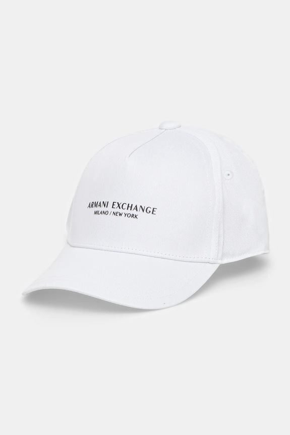Bombažna bejzbolska kapa Armani Exchange Bombaž bela XM001694.AF15502.NOS