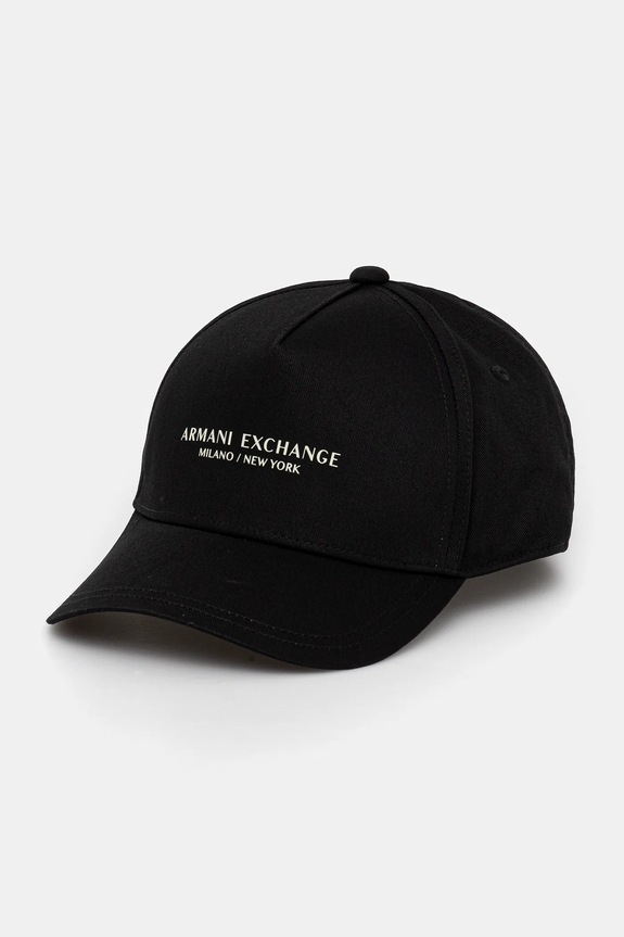 Bavlněná baseballová čepice Armani Exchange bavlna černá XM001694.AF15502.NOS