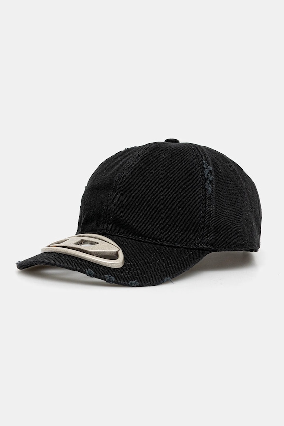 Diesel șapcă de baseball din bumbac C-BEAST-A1 bumbac negru A12709.0PFAA