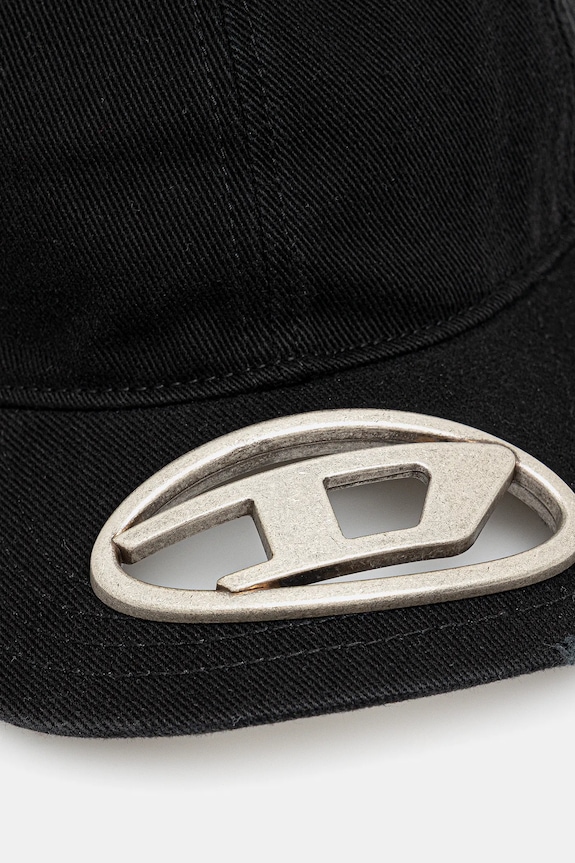 Diesel șapcă de baseball din bumbac C-BEAST-A1 A12709.0PFAA negru AA00