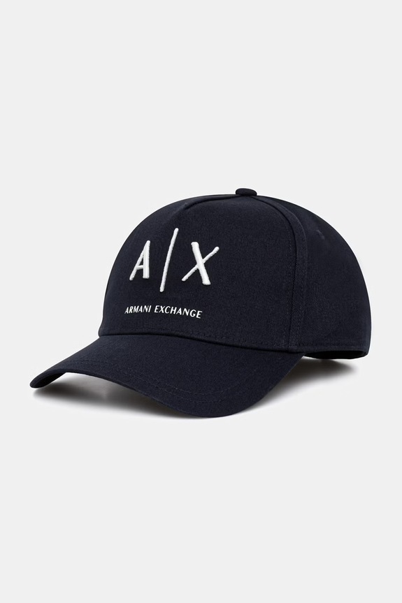 Armani Exchange czapka bejsbolowa męska bawełniana granatowy XM002696.AF15502.NOS