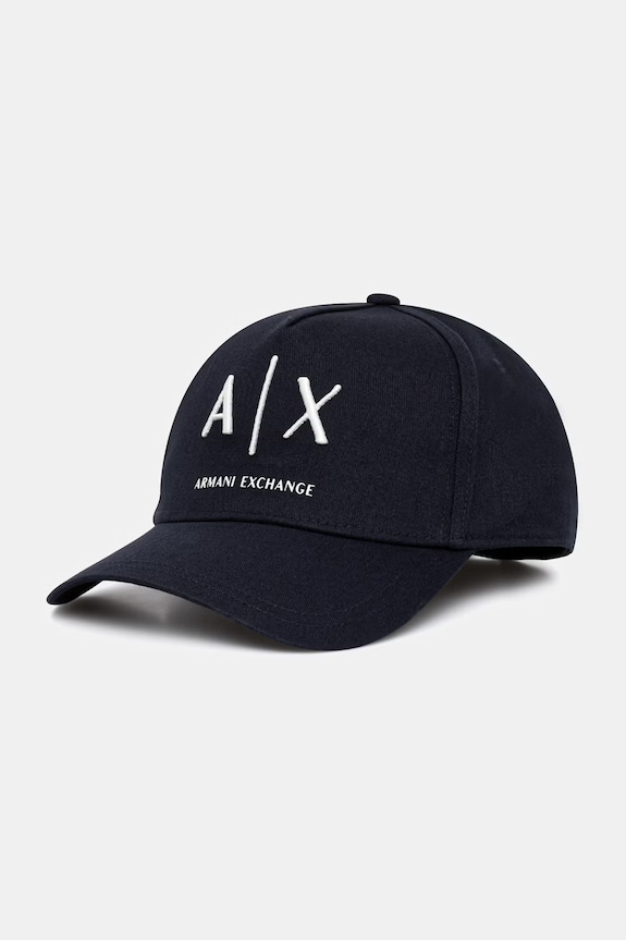Armani Exchange czapka bejsbolowa męska bawełniana granatowy XM002696.AF15502.NOS