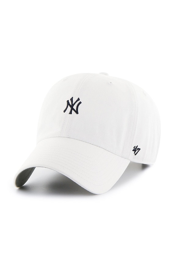 Καπέλο 47 brand New York Yankees απλικέ λευκό B.BSRNR17GWS.WH