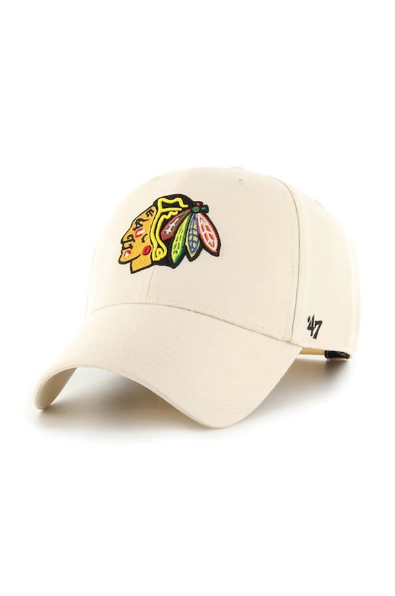 Καπάκι με μείγμα μαλλί 47 brand NHL Chicago Blackhawks NHL Chicago Blackhawks με μείγμα μαλλιού μπεζ H.MVPSP04WBP.NTB