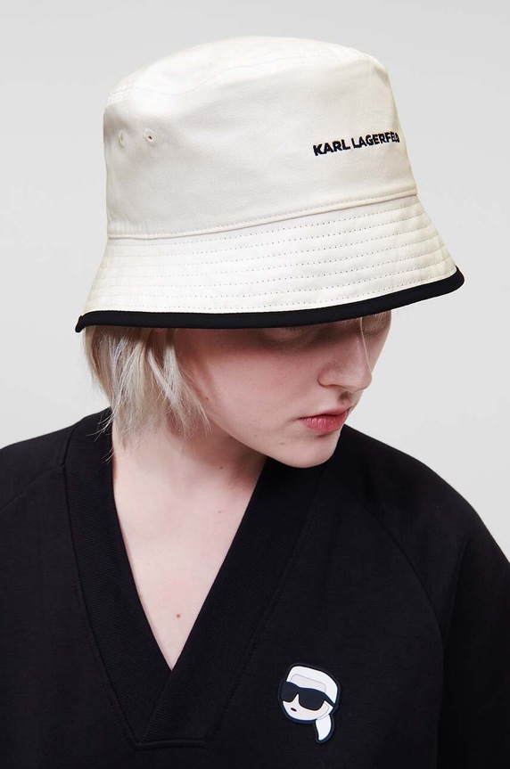 Karl Lagerfeld kifordítható pamut sapka 230W3404
