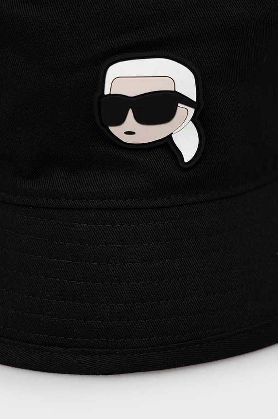 Karl Lagerfeld kifordítható pamut sapka 230W3404 fekete AA00