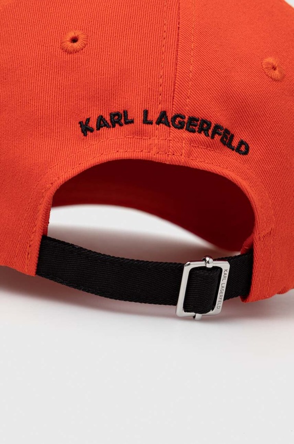 Accesorii Karl Lagerfeld șapcă de baseball din bumbac 231W3401 rosu