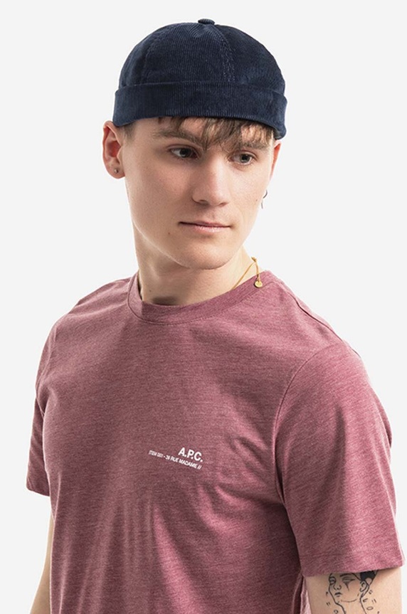 A.P.C. cotton beanie Docker Raph Coesy COESY.M24097 navy