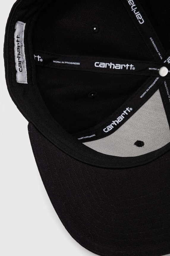 Pamučna kapa sa šiltom Carhartt WIP Logo crna I023099