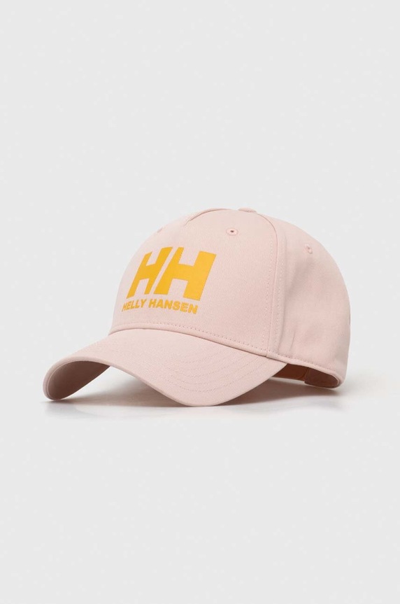 Helly Hansen pamut baseball sapka Czapka Helly Hansen HH Ball Cap 67434 001 aplikációval rózsaszín 67434