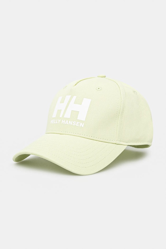 Βαμβακερό καπέλο του μπέιζμπολ Helly Hansen Czapka Helly Hansen HH Ball Cap 67434 001 στάμπα πράσινο 67434