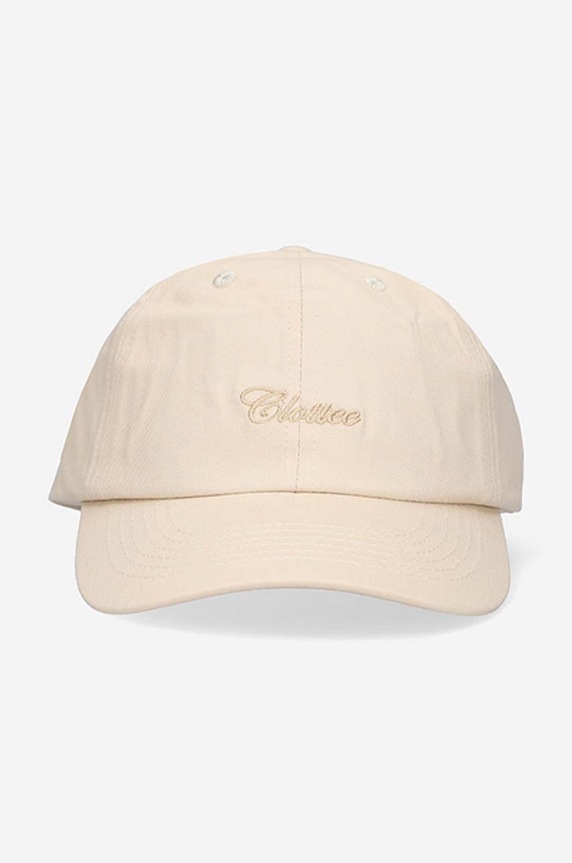 CLOTTEE cotton baseball cap Script Dad Cap plain beige CTCP6001.CREAM