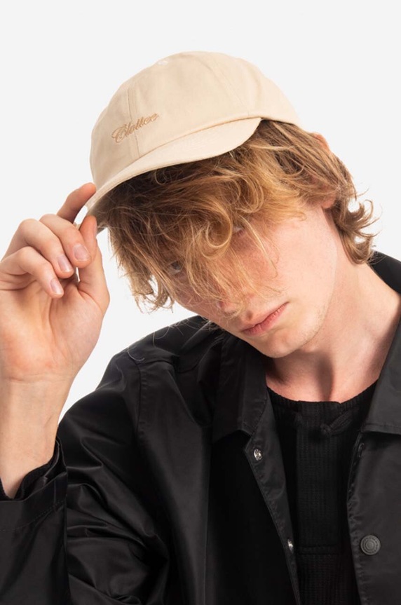 CLOTTEE cotton baseball cap Script Dad Cap CTCP6001.CREAM beige AA00
