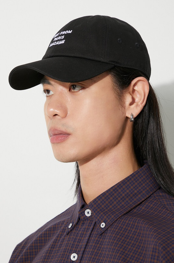 Drôle de Monsieur cotton baseball cap La Casquette Slogan PERM.PCAP2.BL