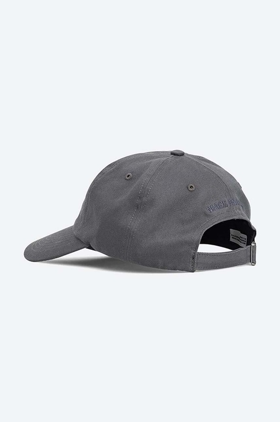 Bavlněná baseballová čepice Norse Projects N80.0001.1072 šedá AA00