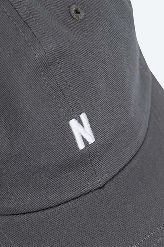 Doplňky Bavlněná baseballová čepice Norse Projects N80.0001.1072 šedá