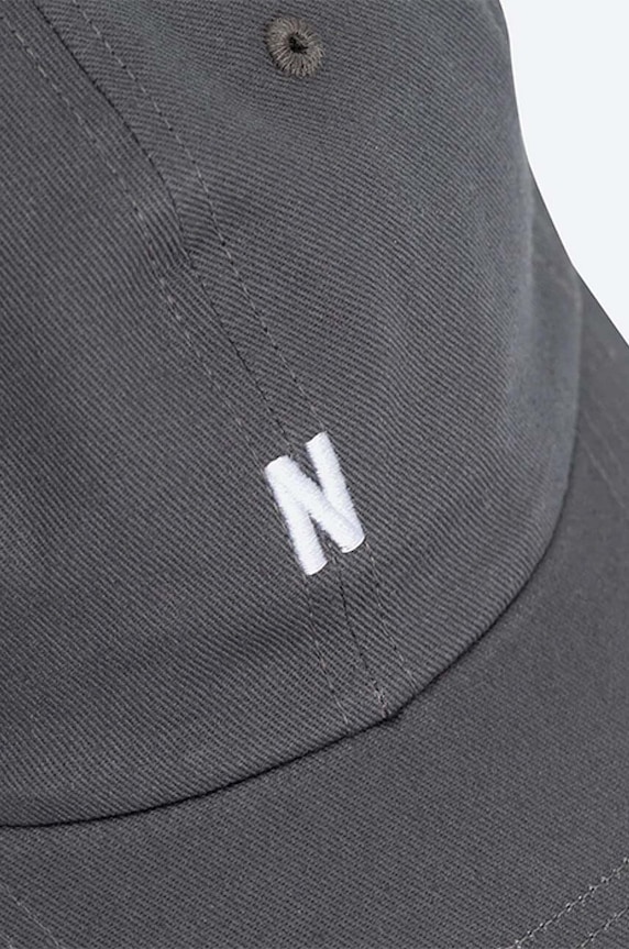 Doplňky Bavlněná baseballová čepice Norse Projects N80.0001.1072 šedá