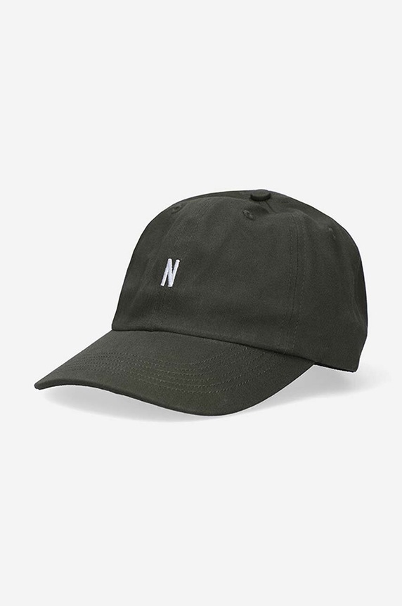 Хлопковая кепка Norse Projects Twill Sports Cap хлопок зелёный N80.0001.8109