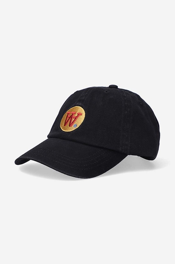 Wood Wood cotton baseball cap Eli Badge cotton black 10280800.7083