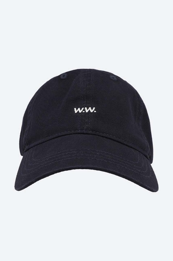 Bavlněná baseballová čepice Wood Wood Low Profile Twill Cap 12110804.7083 námořnická modř SS24