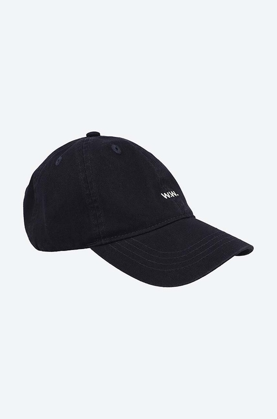 Bavlněná baseballová čepice Wood Wood Low Profile Twill Cap námořnická modř 12110804.7083